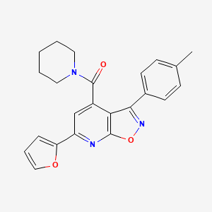 [6-(Furan-2-yl)-3-(4-methylphenyl)[1,2]oxazolo[5,4-b]pyridin-4-yl](piperidin-1-yl)methanone