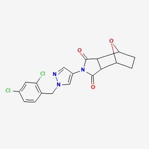 molecular formula C18H15Cl2N3O3 B10931583 2-[1-(2,4-dichlorobenzyl)-1H-pyrazol-4-yl]hexahydro-1H-4,7-epoxyisoindole-1,3(2H)-dione 