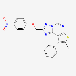 (8-Methyl-9-phenylthieno[3,2-E][1,2,4]triazolo[1,5-C]pyrimidin-2-YL)methyl (4-nitrophenyl) ether