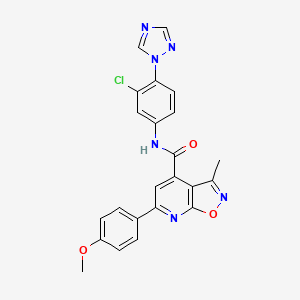 N-[3-chloro-4-(1H-1,2,4-triazol-1-yl)phenyl]-6-(4-methoxyphenyl)-3-methyl[1,2]oxazolo[5,4-b]pyridine-4-carboxamide