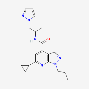 6-cyclopropyl-1-propyl-N-[1-(1H-pyrazol-1-yl)propan-2-yl]-1H-pyrazolo[3,4-b]pyridine-4-carboxamide