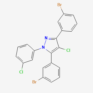 3,5-bis(3-bromophenyl)-4-chloro-1-(3-chlorophenyl)-1H-pyrazole