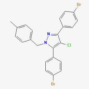 3,5-bis(4-bromophenyl)-4-chloro-1-(4-methylbenzyl)-1H-pyrazole