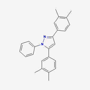 molecular formula C25H24N2 B10931692 3,5-bis(3,4-dimethylphenyl)-1-phenyl-1H-pyrazole 