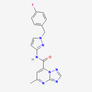 N-[1-(4-fluorobenzyl)-1H-pyrazol-3-yl]-5-methyl[1,2,4]triazolo[1,5-a]pyrimidine-7-carboxamide