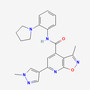 3-methyl-6-(1-methyl-1H-pyrazol-4-yl)-N-[2-(pyrrolidin-1-yl)phenyl][1,2]oxazolo[5,4-b]pyridine-4-carboxamide