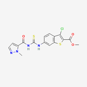 methyl 3-chloro-6-({[(1-methyl-1H-pyrazol-5-yl)carbonyl]carbamothioyl}amino)-1-benzothiophene-2-carboxylate