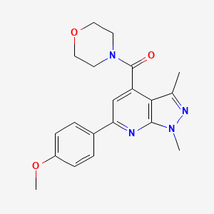 [6-(4-methoxyphenyl)-1,3-dimethyl-1H-pyrazolo[3,4-b]pyridin-4-yl](morpholin-4-yl)methanone