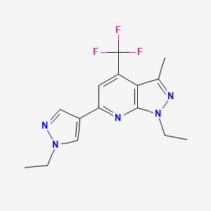 1-ethyl-6-(1-ethyl-1H-pyrazol-4-yl)-3-methyl-4-(trifluoromethyl)-1H-pyrazolo[3,4-b]pyridine