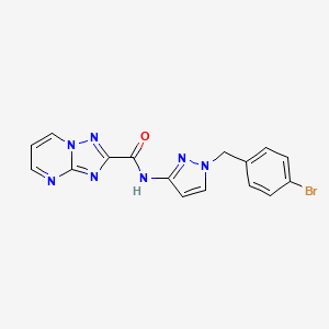 N-[1-(4-bromobenzyl)-1H-pyrazol-3-yl][1,2,4]triazolo[1,5-a]pyrimidine-2-carboxamide