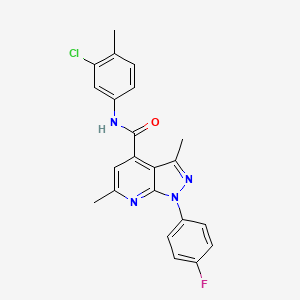 N-(3-chloro-4-methylphenyl)-1-(4-fluorophenyl)-3,6-dimethyl-1H-pyrazolo[3,4-b]pyridine-4-carboxamide