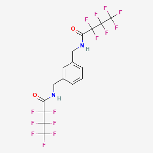 molecular formula C16H10F14N2O2 B10931771 Butanamide, N,N'-[1,3-phenylenebis(methylene)]bis[2,2,3,3,4,4,4-heptafluoro- 