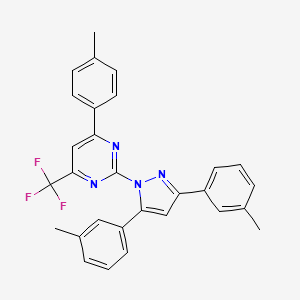 2-[3,5-bis(3-methylphenyl)-1H-pyrazol-1-yl]-4-(4-methylphenyl)-6-(trifluoromethyl)pyrimidine