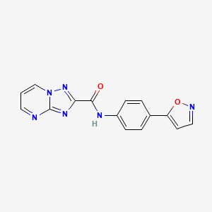 molecular formula C15H10N6O2 B10931849 N-[4-(1,2-oxazol-5-yl)phenyl][1,2,4]triazolo[1,5-a]pyrimidine-2-carboxamide 