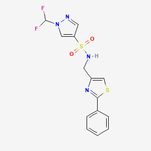 1-(difluoromethyl)-N-[(2-phenyl-1,3-thiazol-4-yl)methyl]-1H-pyrazole-4-sulfonamide