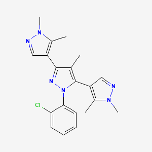 1-(2-chlorophenyl)-3,5-bis(1,5-dimethylpyrazol-4-yl)-4-methylpyrazole