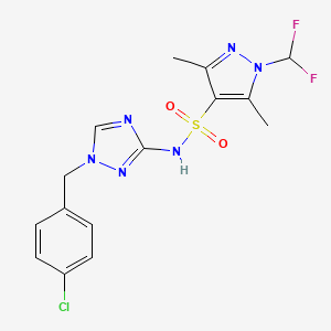 N-[1-(4-chlorobenzyl)-1H-1,2,4-triazol-3-yl]-1-(difluoromethyl)-3,5-dimethyl-1H-pyrazole-4-sulfonamide