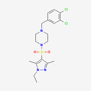 1-(3,4-dichlorobenzyl)-4-[(1-ethyl-3,5-dimethyl-1H-pyrazol-4-yl)sulfonyl]piperazine