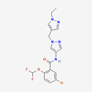 5-bromo-2-(difluoromethoxy)-N-{1-[(1-ethyl-1H-pyrazol-4-yl)methyl]-1H-pyrazol-4-yl}benzamide