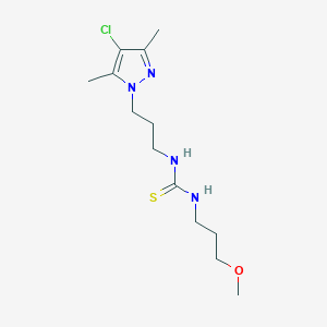 molecular formula C13H23ClN4OS B10932001 1-[3-(4-chloro-3,5-dimethyl-1H-pyrazol-1-yl)propyl]-3-(3-methoxypropyl)thiourea 