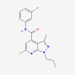 N-(3-fluorophenyl)-3,6-dimethyl-1-propyl-1H-pyrazolo[3,4-b]pyridine-4-carboxamide