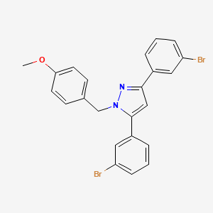 molecular formula C23H18Br2N2O B10932053 3,5-bis(3-bromophenyl)-1-(4-methoxybenzyl)-1H-pyrazole 