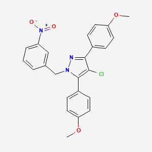 4-chloro-3,5-bis(4-methoxyphenyl)-1-(3-nitrobenzyl)-1H-pyrazole