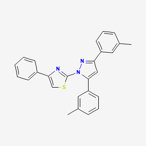 2-[3,5-bis(3-methylphenyl)-1H-pyrazol-1-yl]-4-phenyl-1,3-thiazole