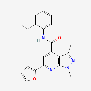 molecular formula C21H20N4O2 B10932087 N-(2-ethylphenyl)-6-(furan-2-yl)-1,3-dimethyl-1H-pyrazolo[3,4-b]pyridine-4-carboxamide 