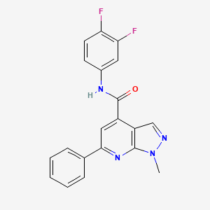 N-(3,4-difluorophenyl)-1-methyl-6-phenyl-1H-pyrazolo[3,4-b]pyridine-4-carboxamide