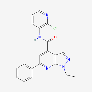 N-(2-chloropyridin-3-yl)-1-ethyl-6-phenyl-1H-pyrazolo[3,4-b]pyridine-4-carboxamide