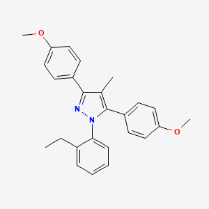 1-(2-ethylphenyl)-3,5-bis(4-methoxyphenyl)-4-methyl-1H-pyrazole