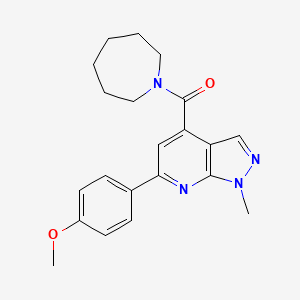 molecular formula C21H24N4O2 B10932148 azepan-1-yl[6-(4-methoxyphenyl)-1-methyl-1H-pyrazolo[3,4-b]pyridin-4-yl]methanone 