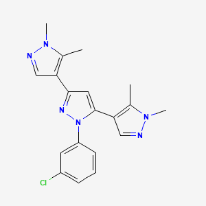 1-(3-chlorophenyl)-3,5-bis(1,5-dimethylpyrazol-4-yl)pyrazole