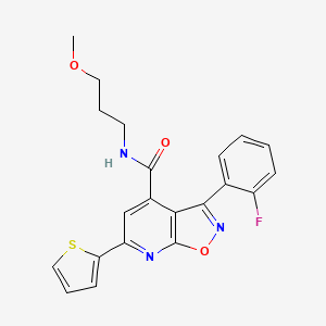 3-(2-fluorophenyl)-N-(3-methoxypropyl)-6-(thiophen-2-yl)[1,2]oxazolo[5,4-b]pyridine-4-carboxamide