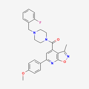 [4-(2-Fluorobenzyl)piperazin-1-yl][6-(4-methoxyphenyl)-3-methyl[1,2]oxazolo[5,4-b]pyridin-4-yl]methanone