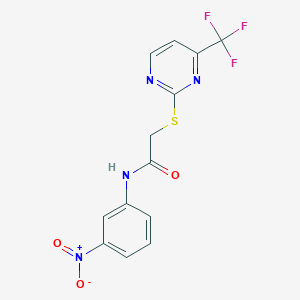 N-(3-nitrophenyl)-2-{[4-(trifluoromethyl)pyrimidin-2-yl]sulfanyl}acetamide