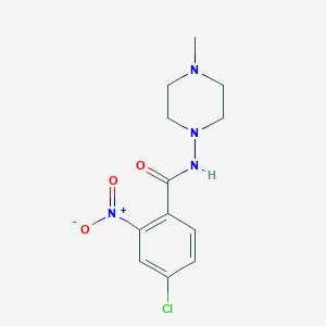 4-chloro-N-(4-methylpiperazin-1-yl)-2-nitrobenzamide