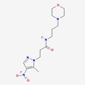 3-(5-methyl-4-nitro-1H-pyrazol-1-yl)-N-[3-(morpholin-4-yl)propyl]propanamide