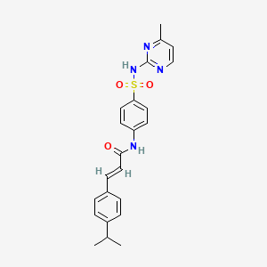 (2E)-N-{4-[(4-methylpyrimidin-2-yl)sulfamoyl]phenyl}-3-[4-(propan-2-yl)phenyl]prop-2-enamide