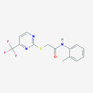 N-(2-methylphenyl)-2-{[4-(trifluoromethyl)pyrimidin-2-yl]sulfanyl}acetamide