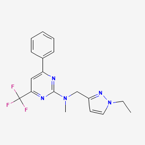 N-[(1-ethyl-1H-pyrazol-3-yl)methyl]-N-methyl-4-phenyl-6-(trifluoromethyl)pyrimidin-2-amine