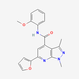 6-(furan-2-yl)-N-(2-methoxyphenyl)-1,3-dimethyl-1H-pyrazolo[3,4-b]pyridine-4-carboxamide