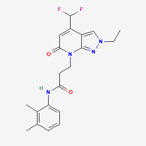 3-[4-(difluoromethyl)-2-ethyl-6-oxo-2,6-dihydro-7H-pyrazolo[3,4-b]pyridin-7-yl]-N-(2,3-dimethylphenyl)propanamide