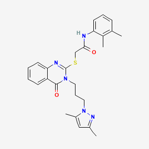 N-(2,3-dimethylphenyl)-2-({3-[3-(3,5-dimethyl-1H-pyrazol-1-yl)propyl]-4-oxo-3,4-dihydroquinazolin-2-yl}sulfanyl)acetamide