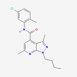 1-butyl-N-(5-chloro-2-methylphenyl)-3,6-dimethyl-1H-pyrazolo[3,4-b]pyridine-4-carboxamide