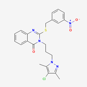 3-[3-(4-chloro-3,5-dimethyl-1H-pyrazol-1-yl)propyl]-2-[(3-nitrobenzyl)sulfanyl]quinazolin-4(3H)-one