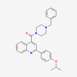 (4-Benzylpiperazin-1-yl){2-[4-(propan-2-yloxy)phenyl]quinolin-4-yl}methanone