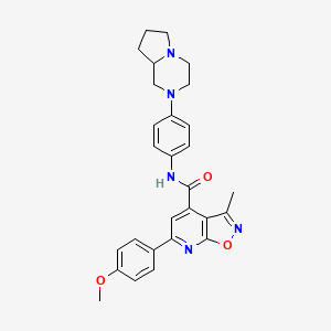 molecular formula C28H29N5O3 B10932662 N-[4-(hexahydropyrrolo[1,2-a]pyrazin-2(1H)-yl)phenyl]-6-(4-methoxyphenyl)-3-methyl[1,2]oxazolo[5,4-b]pyridine-4-carboxamide 