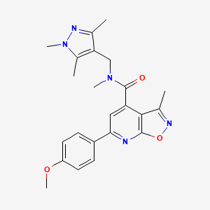 6-(4-methoxyphenyl)-N,3-dimethyl-N-[(1,3,5-trimethyl-1H-pyrazol-4-yl)methyl][1,2]oxazolo[5,4-b]pyridine-4-carboxamide